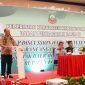 Bupati Konawe Utara Dr. Ir. H. Ruksamin, ST., M.Si., IPU., ASEAN. Eng, memberikan sambutan pada Forum Discussion Group (FGD) Penyusunan Naskah Akademik Raperda. (*Ist) 
