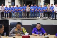 Pengurus PWI Lamtim bersama Kapolres Lampung Timur, AKBP M Rizal Muchtar, gelar audiensi dan silaturahim. Kamis (16/02/2023). (*Ist) 