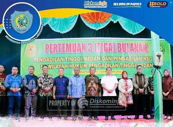Pertemuan tiga bulanan pengadilan negeri dan tinggi se wilayah hukum medan. Jumat (17/02/2023). (*Ist) 