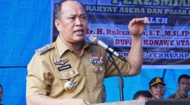 Bupati Konawe Utara, H. Ruksamin. (*Ist) 