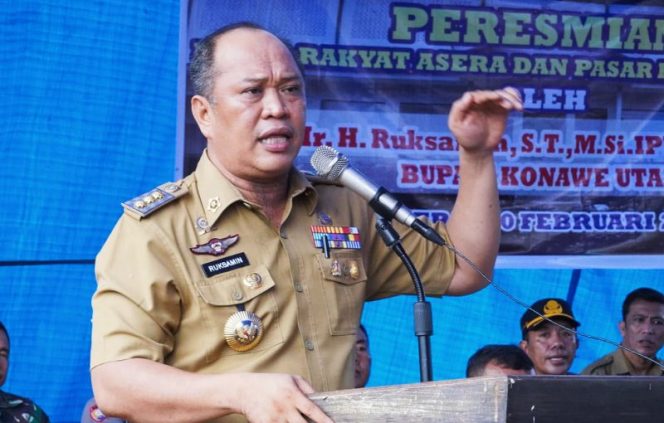 Bupati Konawe Utara, H. Ruksamin. (*Ist) 