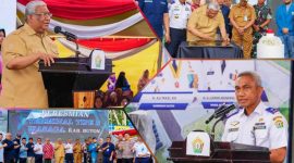 Gubernur Ali Mazi meresmikan Pengoperasian Terminal Tipe B Wasaga di Pasarwajo, Kabupaten Buton, di Pasarwajo, Selasa 28 Februari 2023. (*Ist) 