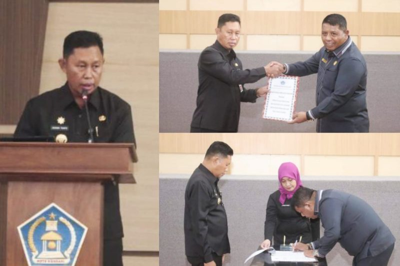Fraksi DPRD Kota Kendari menyetujui dua Raperda dalam Rapat Paripurna yang berlangsung di Gedung DPRD Kota Kendari, Sabtu (04/03/2023). (*Ist) 