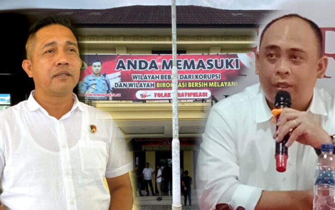 Kasatreskrim Polresta Kendari, AKP Fitrayadi (Kiri). Andi Ady Aksar (Kanan). (*Ist)