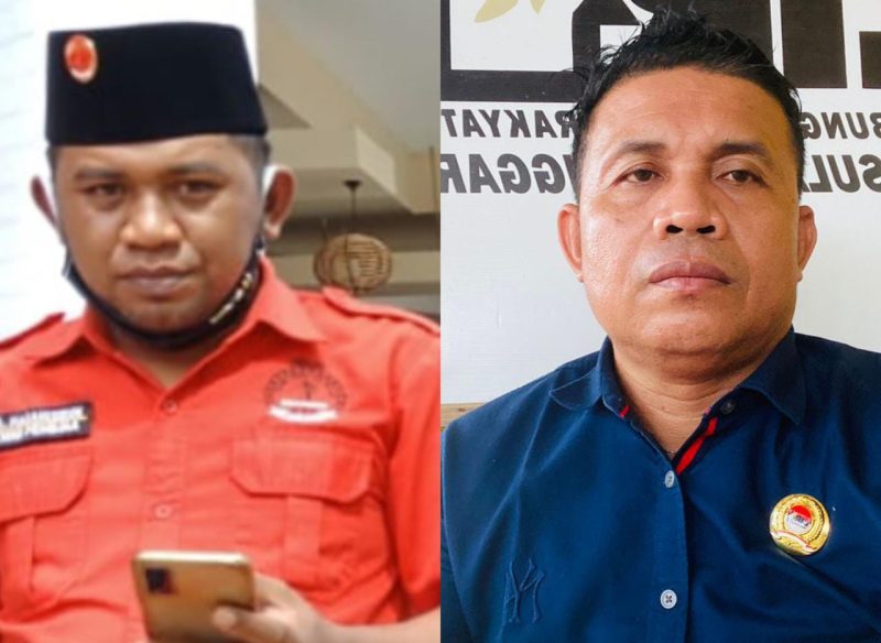 La Ode Hasanuddin Kansi, Ketum AP2 Sultra (Kiri), Karmin, Ketua DPW LIRA Sultra (Kanan). (*Ist)