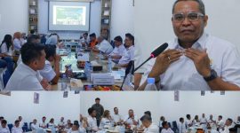 Wakil Ketua Umum Bidang Lingkungan Hidup dan Kehutanan Kadin Indonesia, Silverius Oscar Unggul mendorong pengusaha sultra berbisnis karbon, di Aula Kadin Sultra, Jalan Brigjen Yoenoes Madjid Kendari, Jumat (9/6/2023). (*Ist)