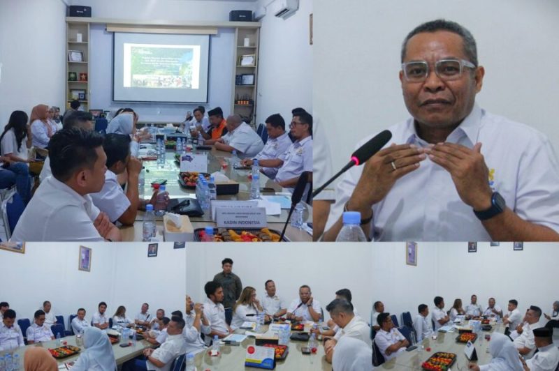 Wakil Ketua Umum Bidang Lingkungan Hidup dan Kehutanan Kadin Indonesia, Silverius Oscar Unggul mendorong pengusaha sultra berbisnis karbon, di Aula Kadin Sultra, Jalan Brigjen Yoenoes Madjid Kendari, Jumat (9/6/2023). (*Ist)