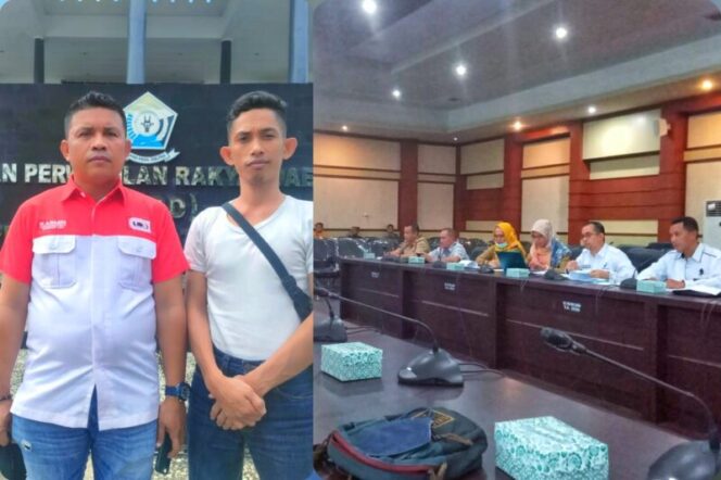 Jenderal lapangan Koalisi Masyarakat Menggugat, Karmin mengaku kecewa hasil RDP kinerja BPOM Kendari. Selasa, (20/06/2023). (*Ist)