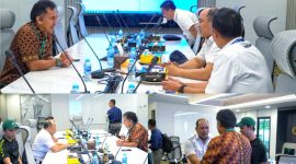 Bupati Konawe Utara, H. Ruksamin menemui langsung Direktur utama PT Antam Tbk, Nico Kanter. Selasa, (20/06/2023). (*Ist)