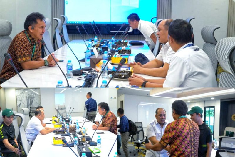 Bupati Konawe Utara, H. Ruksamin menemui langsung Direktur utama PT Antam Tbk, Nico Kanter. Selasa, (20/06/2023). (*Ist)