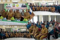 Bupati Konawe Utara, Ruksamin membuka pelatihan penyuluhan pertanian, di aula Dinas Tanaman Pangan dan Peternakan, Senin (2/6/2023). (*Ist)