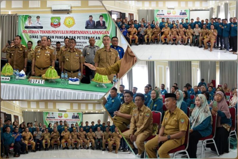 Bupati Konawe Utara, Ruksamin membuka pelatihan penyuluhan pertanian, di aula Dinas Tanaman Pangan dan Peternakan, Senin (2/6/2023). (*Ist)