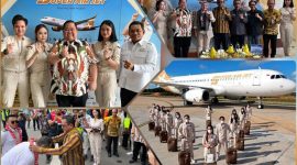 Ketua Kadin Sultra, Anton Timbang, menyambut baik kehadiran Maskapai baru Super Air Jet perdana mengudara di Kota Kendari, Provinsi Sulawesi Tenggara.  Jumat (23/06/2023). (*Ist)