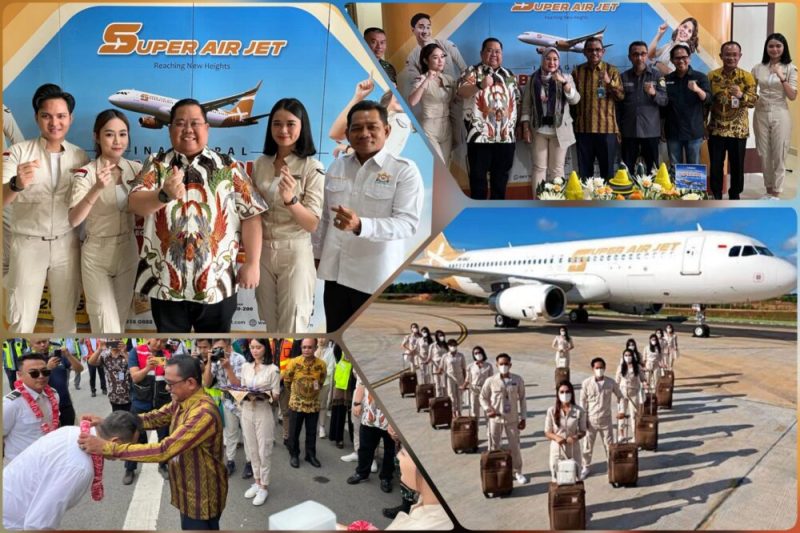 Ketua Kadin Sultra, Anton Timbang, menyambut baik kehadiran Maskapai baru Super Air Jet perdana mengudara di Kota Kendari, Provinsi Sulawesi Tenggara.  Jumat (23/06/2023). (*Ist)