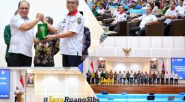 Bupati Konut, H. Ruksamin dan Badan Siber dan Sandi Negara (BSSN), menandatangani kerjasama digitalisasi daerah bertempat di Aula Mayjen TNI (Purn) dr Roebiono Kertopati BSSN, Selasa (25/7/2023).(Ist).