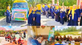 Peserta Studi Banding Kurikulum Merdeka Komunitas RA Kartini disambut hangat Keluarga besar SDN 15 Lalembuu. Sabtu, (29/07/2023). (*Yuri/Kr)