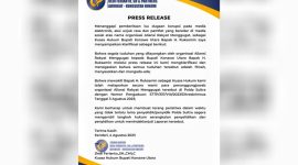 Famlet Press Release Bupati Konawe Utara melalui Kuasa Hukumnya. (*Rul)