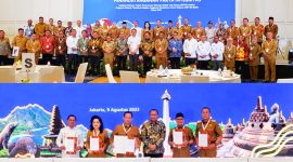 Bupati Surunuddin Teken Fakta Integritas Bersama Dirjen Tata Ruang, Disaksikan Menteri ATR BPN. (*Ist)