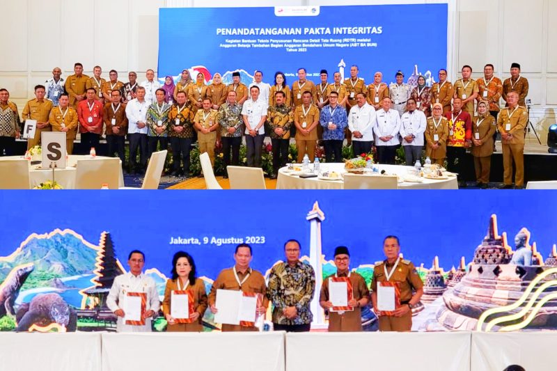 Bupati Surunuddin Teken Fakta Integritas Bersama Dirjen Tata Ruang, Disaksikan Menteri ATR BPN. (*Ist)
