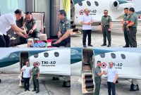 Bupati Konawe Utara, H. Ruksamin disambut langsung Danpuspenerbad, Mayjend TNI Toto Nugroho bersama jajarannya. Pondok Cabe, Tangerang Selatan, Provinsi Banten. (*Ist)