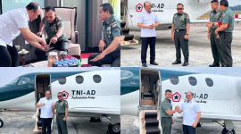 Bupati Konawe Utara, H. Ruksamin disambut langsung Danpuspenerbad, Mayjend TNI Toto Nugroho bersama jajarannya. Pondok Cabe, Tangerang Selatan, Provinsi Banten. (*Ist)