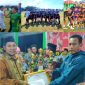 Tim sepakbola desa matapila menerima dari panitia Porseni menyerahkan piala, piagam dan uang pembinaan. (*Ist)