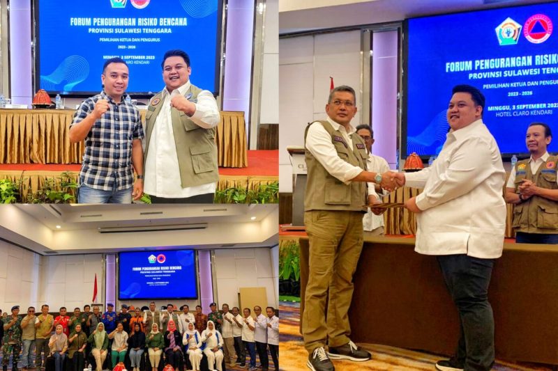 Foto bersama Ketua F-PRB Provinsi Sultra, Yudhianto Mahardika dan Ketua F-PRB Konut, Jefri Ipnu. (*Ist)