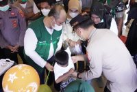 Ruksamin bersama Forkopimda Konut sosialisasi pelaksanaan Outbreak Response Immunization di desa boenaga.
