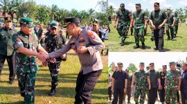 Kapolres Konut, AKBP Priyo Utomo menyambut Jenderal TNI Dr. Dudung Abdurachman, S.E.,M.M, bersama rombongan, Selasa (10/10/2023).