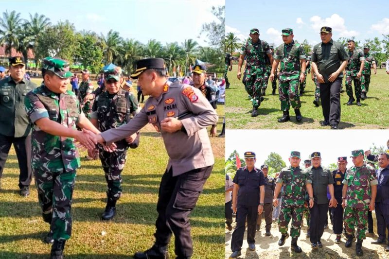 Kapolres Konut, AKBP Priyo Utomo menyambut Jenderal TNI Dr. Dudung Abdurachman, S.E.,M.M, bersama rombongan, Selasa (10/10/2023).