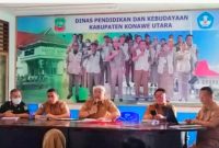 Dikbud Konut gelar rapat terpadu di Aula Kantor Dikbud Konut, Senin (27/3/2023).