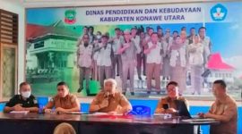 Dikbud Konut gelar rapat terpadu di Aula Kantor Dikbud Konut, Senin (27/3/2023).