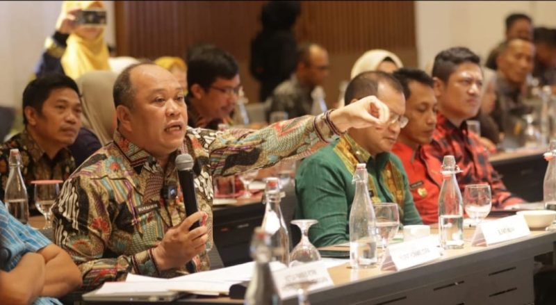 Ruksamin paparkan kondisi Konut pada Rancangan Peraturan Daerah tentang Rencana Tata Ruang Wilayah (RTRW) Provinsi Sulawesi Tenggara Tahun 2023-2043, di Le Meridien Jakarta Pusat, Senin (20/11/2023).