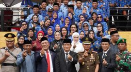 Foto bersama Bupati dan Wakil Bupati Konut bersama Forkopimda pada Pelaksanaan Hardiknas tahun 2023 Pemkab Konut berlangsung Khidmat.