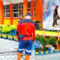 Ketua FPRB Sultra, Yudhianto Mahardika meninjau langsung fogging di dua lokasi sekolah di kota kendari.