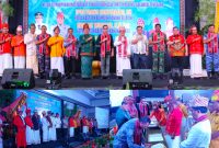 Ketua Umum PMTI pusat Mayjen (Purn) Yulius Selvanus Lumba resmi melantik pengurus PMTI Sultra di salah satu hotel di Kota Kendari.