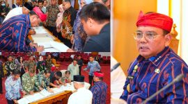 58 Pimti, masing - masing Sekda Provinsi Sulawesi Tenggara menandatangani Perjanjian kinerja dan Pakta Integritas bertempat di Ruang Pola Kantor Gubernur Sultra, Jumat (23/02/24). (*Ist)