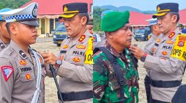Gelar pasukan operasi keselamatan anoa 2024 bertempat dilapangan apel mapolres Konut Kelurahan Wanggudu Kecamatan Asera Kabupaten Konawe utara, Sabtu (2/3/24).
