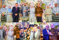 Bupati Konawe Utara, H. Ruksamin hadir acara resepsi pernikahan Putra sulung Andi Amran Sulaiman.