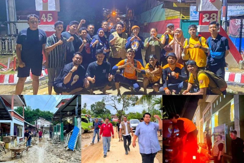 Yudhianto Mahardika bersama tim bergegas menyalurkan bantuan kepada warga terdampak korban banjir di kota kendari.