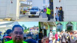 Ketua umum Kadin Sultra, Anton Timbang melepas rombongan touring ramadan memperingati HUT Kadin Sultra. Jum'at (09/03/2024). 