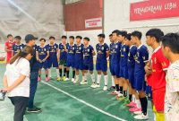 Suasana pelatihan Tim Futsal di Kota Kendari.