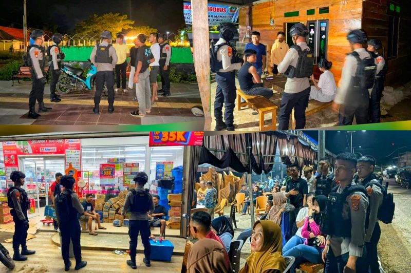 Satuan Samapta dipimpin kepala regu (karu) Bripda Ilham melaksanakan Patroli mobile Perintis Presisi wilayah Hukum Polres Konawe utara, Jumat (19/4/24) sekira pukul 23.00 wita.