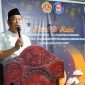 Bupati Konawe Utara, H. Ruksamin, memberikan sambutan pada acara Halal Bilhalal Idul Fitri 1445 /H yang dihelat oleh Karang Taruna Desa Wawohihe, Rabu malam, (17 April 2024).