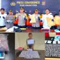 Kapolres AKBP Priyo Utomo, S.H., S.I.K bersama Jajarannya menggelar Press Release pengungkapan Kasus Tindak Pidana Narkotika. Senin, (22/04/2024).