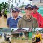 Camat Asera, Muh. Aswar bersama Lurah Wanggudu dan Tim Penyelamat Danpos SAR Basarnas Konawe Utara, Dedi Irawan bersama jajarannya monitoring lokasi banjir di desa puuwanggudu. Kamis, (09/05/2024).