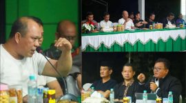Bupati Konawe Utara, H. Ruksamin memimpin Rapat Koordinasi Penanganan Darurat Bencana di Rumah Jabatan Bupati Konut, pada Jumat malam, (10/05/2024).