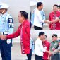 Penyambutan Presiden RI, Joko Widodo bersama rombongan mendarat di Bandara Halu Oleo sekitar pukul 16.20 WITA. Minggu, (12/05/2024). (*Ist)