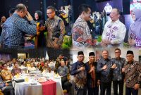 H. Ruksamin bersama H. Abuhaera hadiri acara ramah tamah Kapolda dan Wakapolda Sulawesi Tenggara di Hotel Claro Kendari. (14/05/2024).