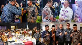 H. Ruksamin bersama H. Abuhaera hadiri acara ramah tamah Kapolda dan Wakapolda Sulawesi Tenggara di Hotel Claro Kendari. (14/05/2024).